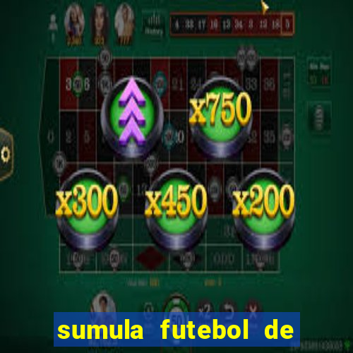 sumula futebol de campo word